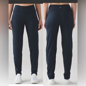 Lululemon Fit Physique Pant in Nocturnal Teal Rulu fabric Extra Soft , size 6